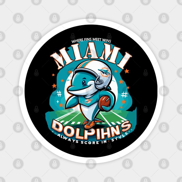 miami dolphins Magnet by AOAOCreation